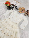 Oc 239 Pure Vichitra Embroidery Work Kids Wear Gown With Dupatta Online Wholesale